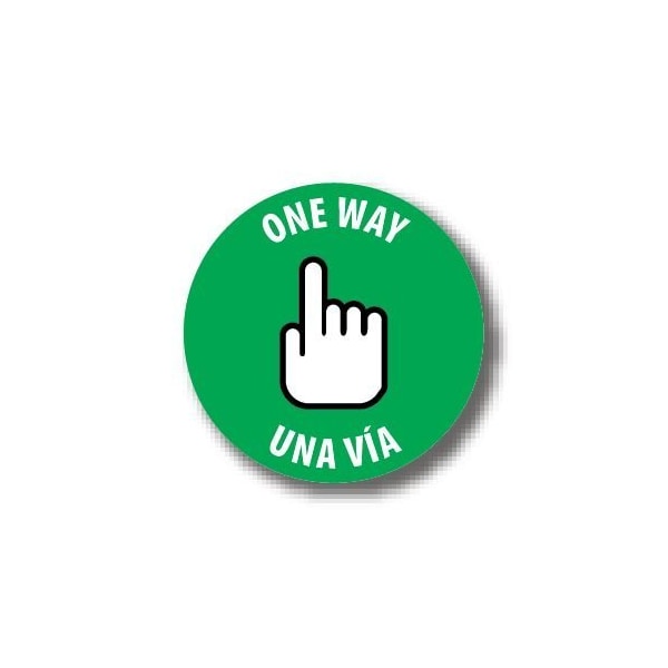 Ergomat 16in CIRCLE SIGNS One Way - Bilingual English/Spanish DSV-SIGN 256 #3835 -UEN - main